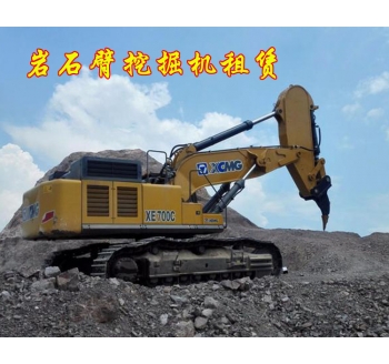巖石臂挖掘機租賃，開山挖掘機出租